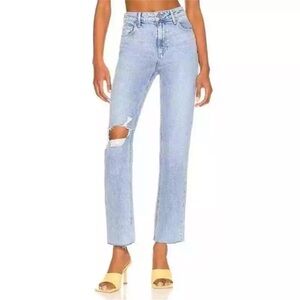Paige - Stella Straight Leg Denim - Gnarly Destructed